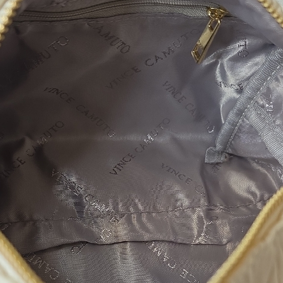 Vince Camuto Cream Quilted Cosmetic Bag - Picture 5 of 5